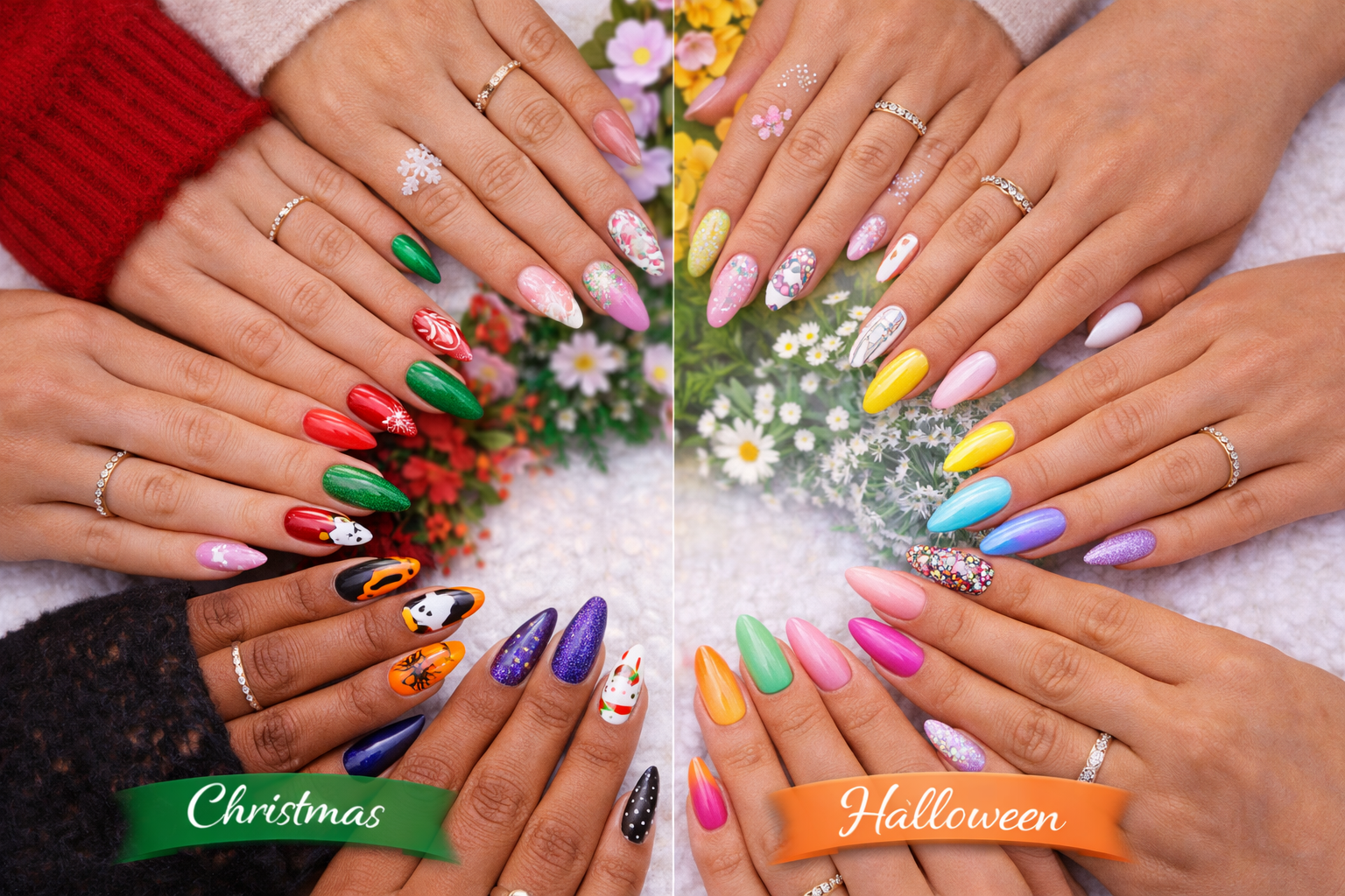 Seasonal nail designs